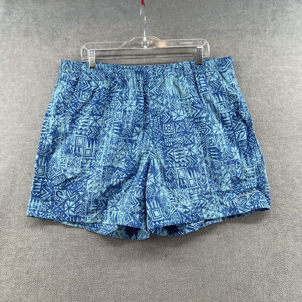 Columbia PFG Mens Size XL Blue Geometric Tribal Print Swim Shorts